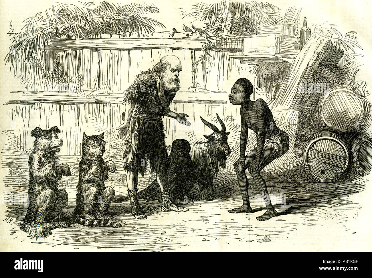 Robinson Crusoe 1869 oder Freitag und die Feen bei Co-Szene von Weihnachten Pantom London Stockfoto