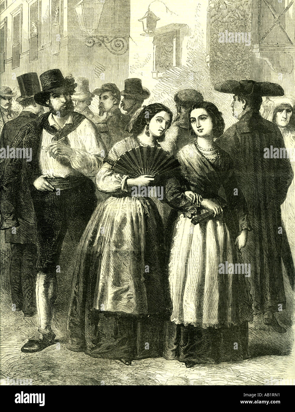 Karwoche Rom Italien 1866 Stockfoto