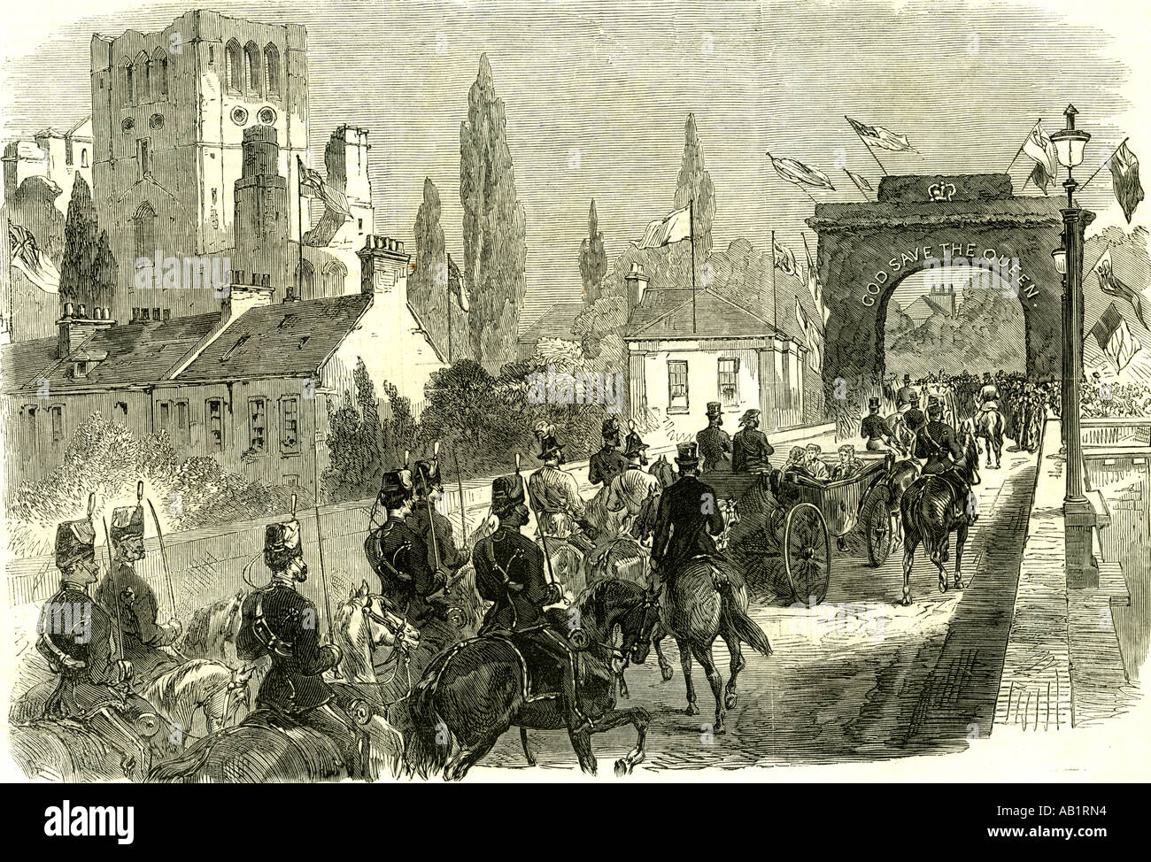 Kelso U K 1867 die Königin Kelso Brücke Stockfoto
