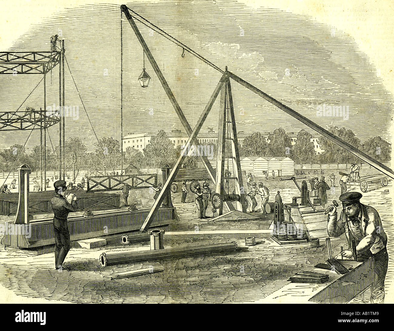 Hyde Park London 1850 die Great Exhibition Stockfoto