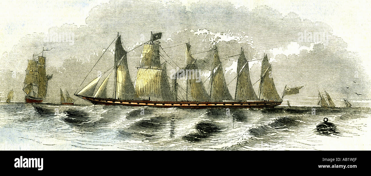 Großbritannien-Dampfschiff 1847 Stockfoto