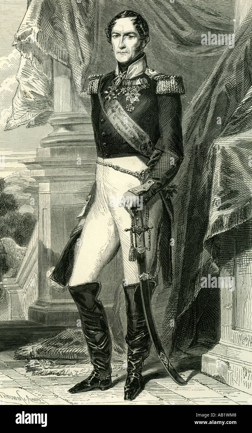 Leopold der erste König von Belgien Stockfoto