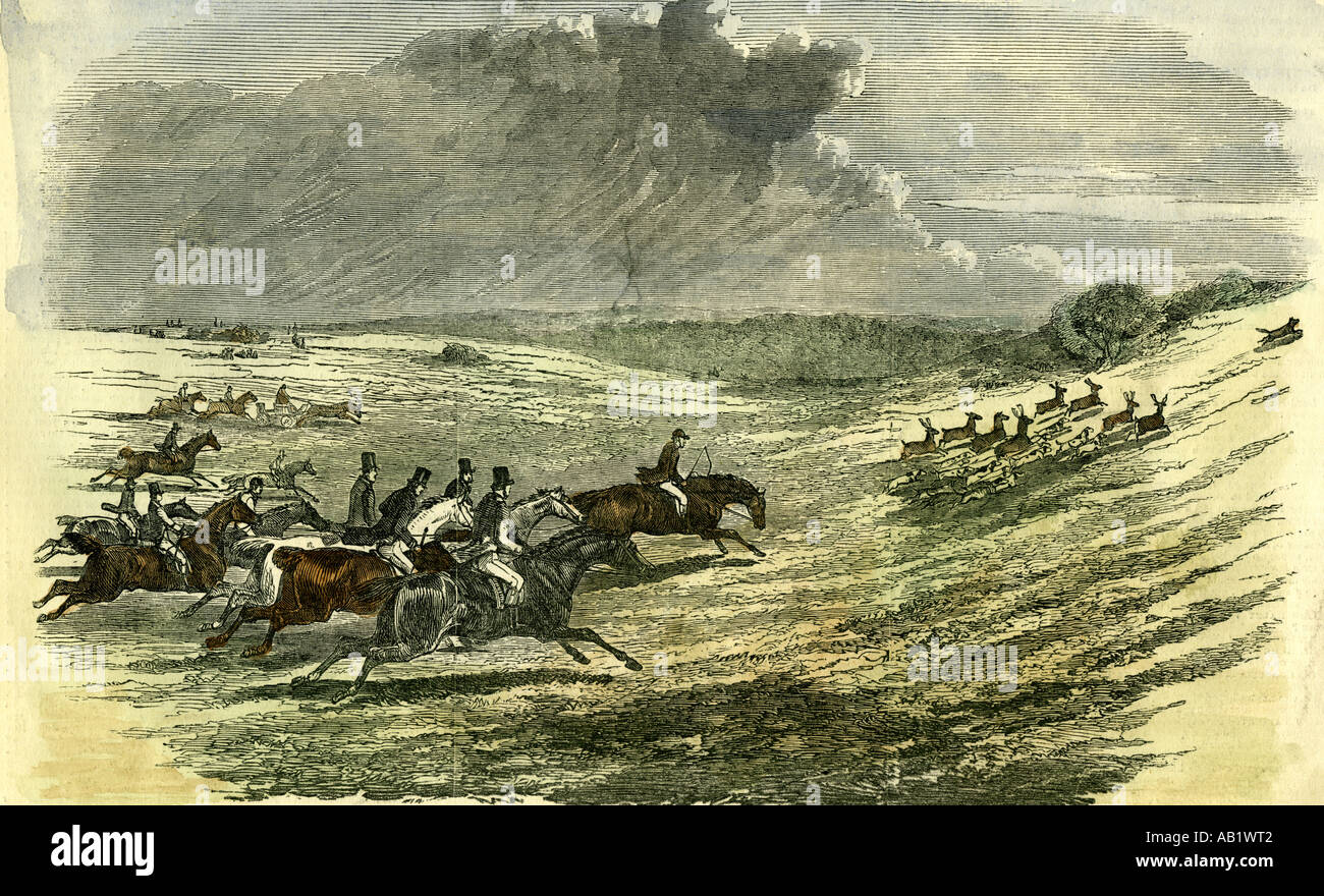 Lyndhurst New Forest U K 1850 Chase eines Schakals Stockfoto