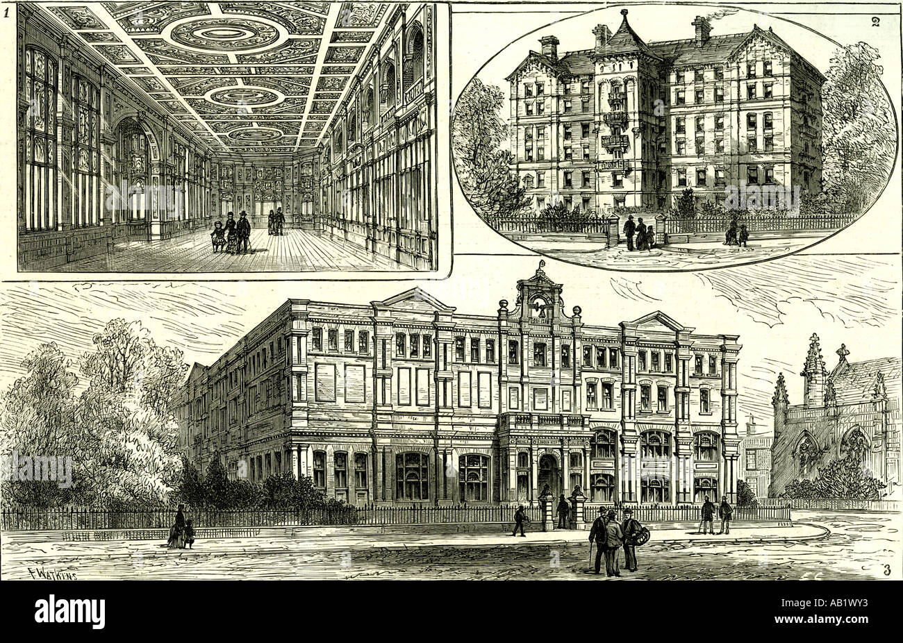 Whitechapel London U K 1887 Princess of Wales eröffnet die neue Bibliothek der medizinischen Hochschule Stockfoto