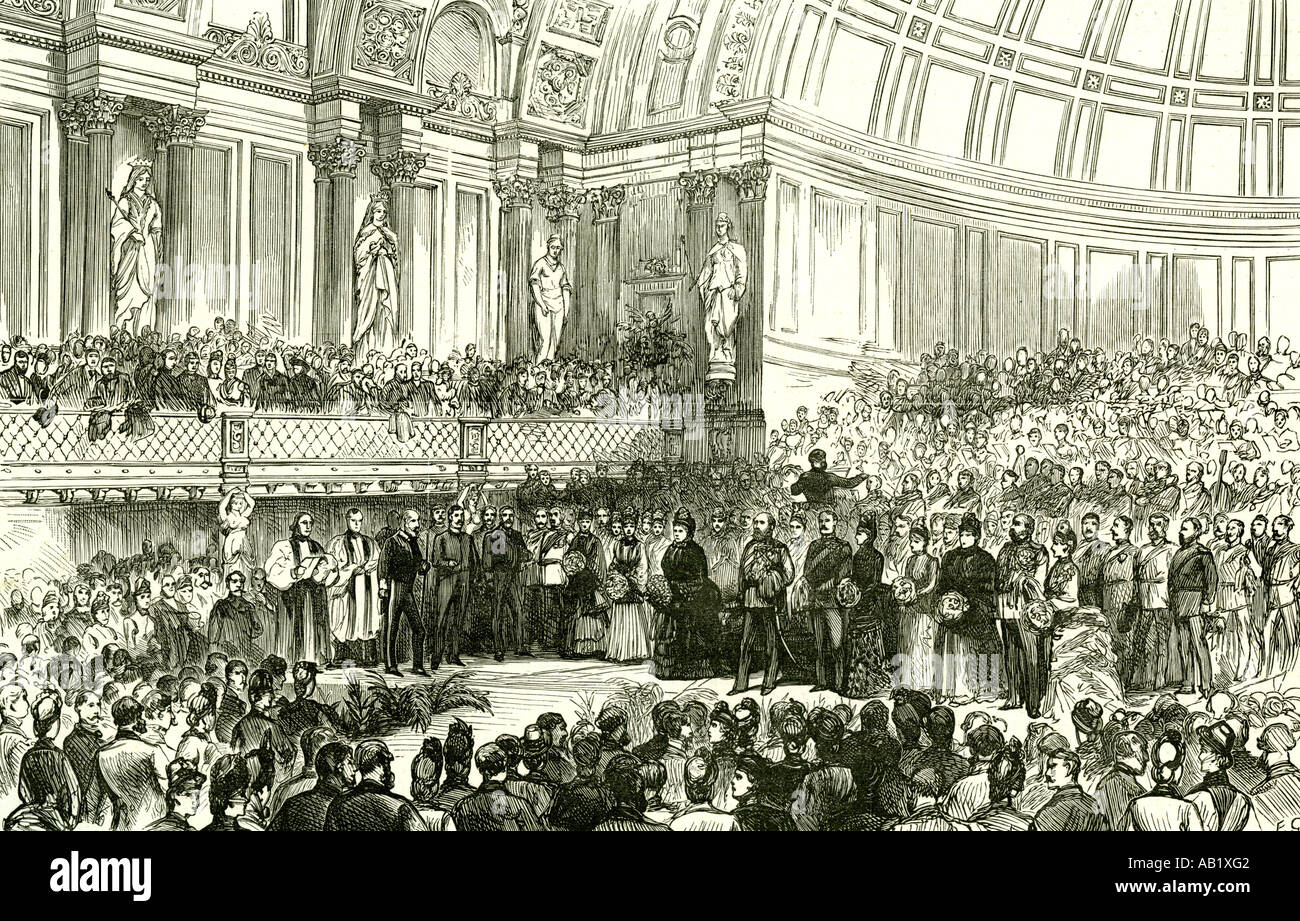 Peoples Palace London U K 1887 Her Majesty Queen s Veranstaltungen London öffnen Stockfoto