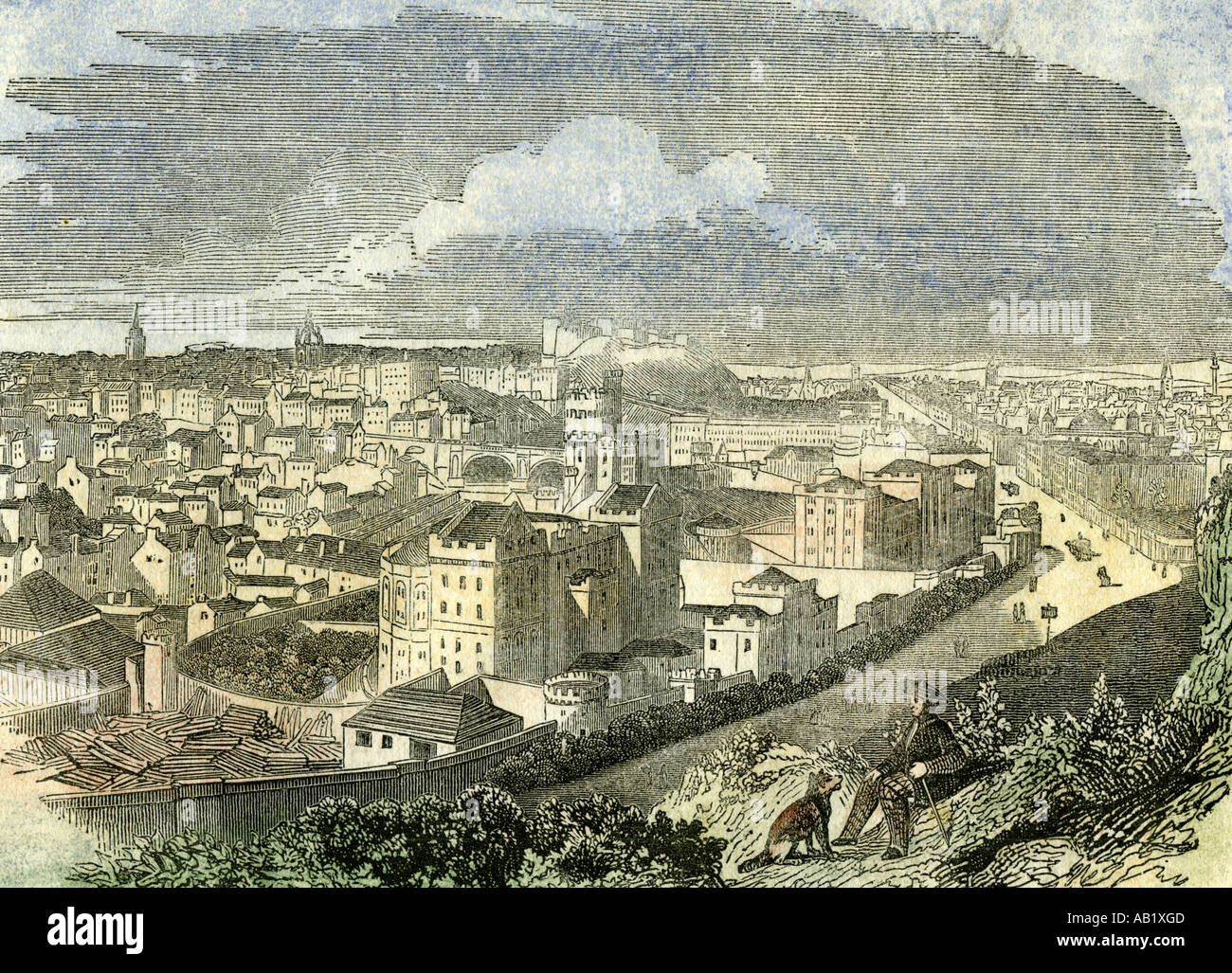 Edinburg U K 19. Jahrhundert Ansicht von der Cal Stockfoto