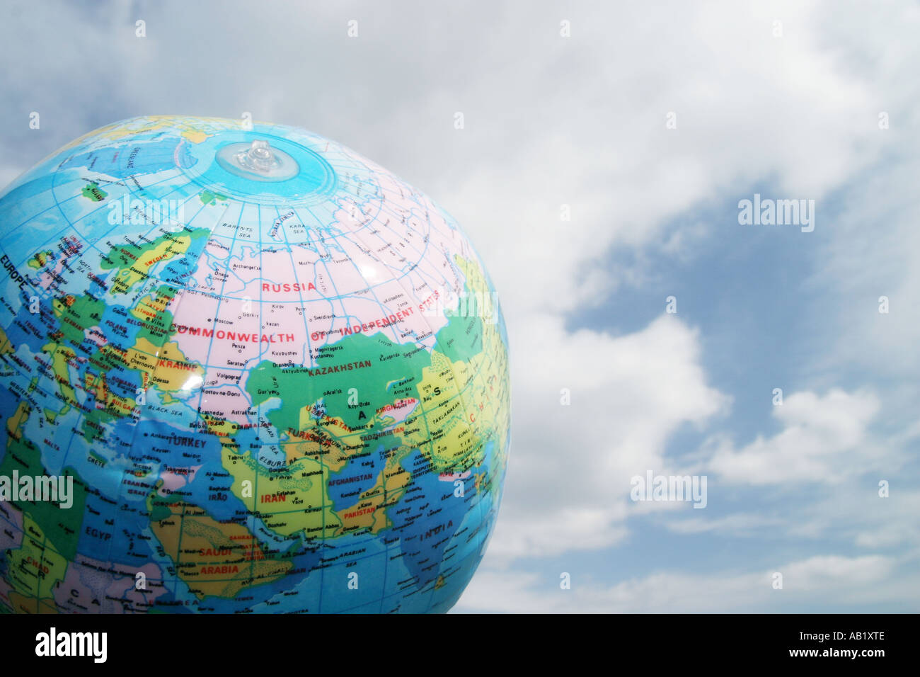 eine aufblasbare Globus Stockfoto