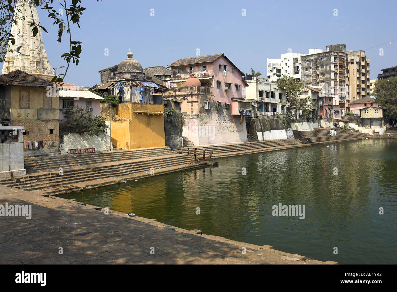 Historischen Banganga Tank Malabar Hill Mumbai Indien Stockfoto