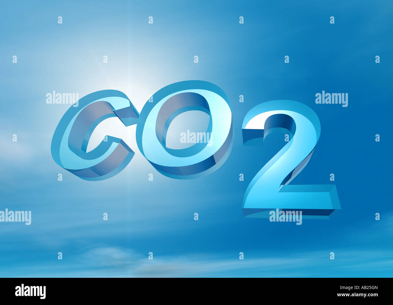 Kohlendioxid CO2-Kohlendioxid Stockfoto