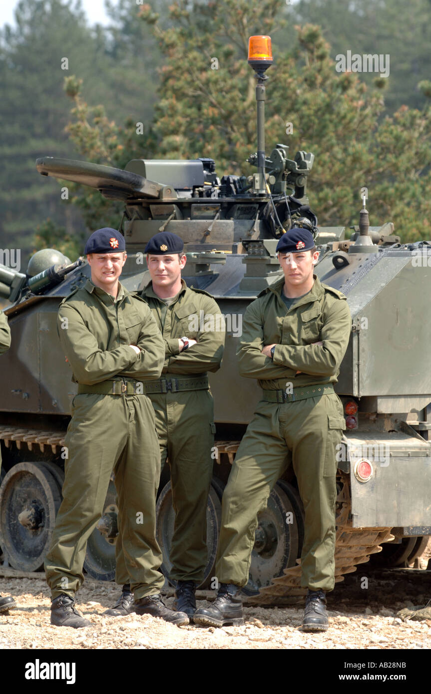 Panzerfahrer auf der Rüstung Centre in Bovington in Dorset England UK Stockfoto