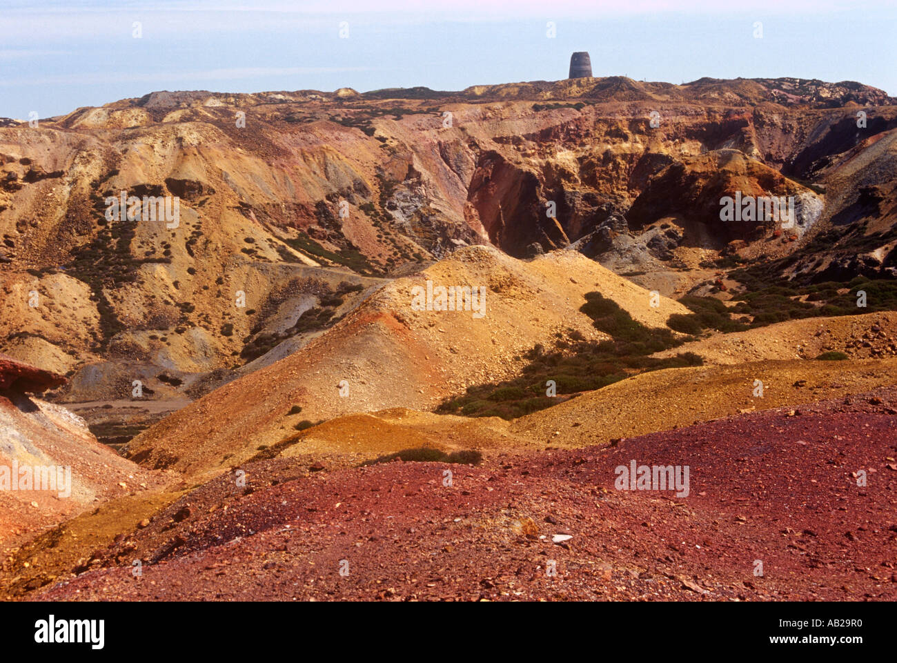 Stillgelegten Copper Mine Parys erzgebirgische Anglesey North West Wales Stockfoto