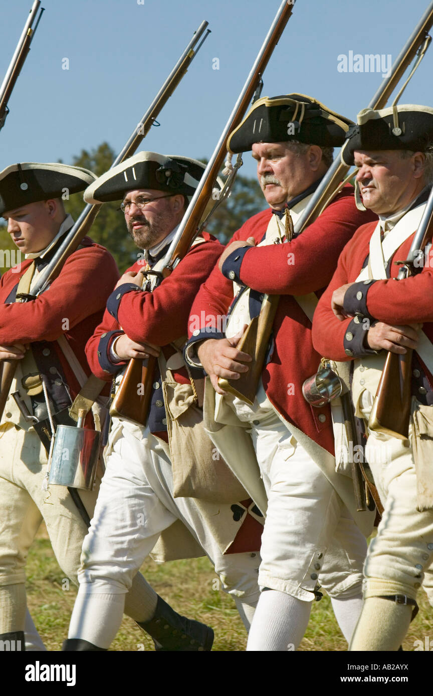 Continentals auf dem Vormarsch in Re Erlass des Angriffs auf Redoubts 9 10 wo die großen Infanterie-Aktion der Belagerung von Yorktown Stockfoto