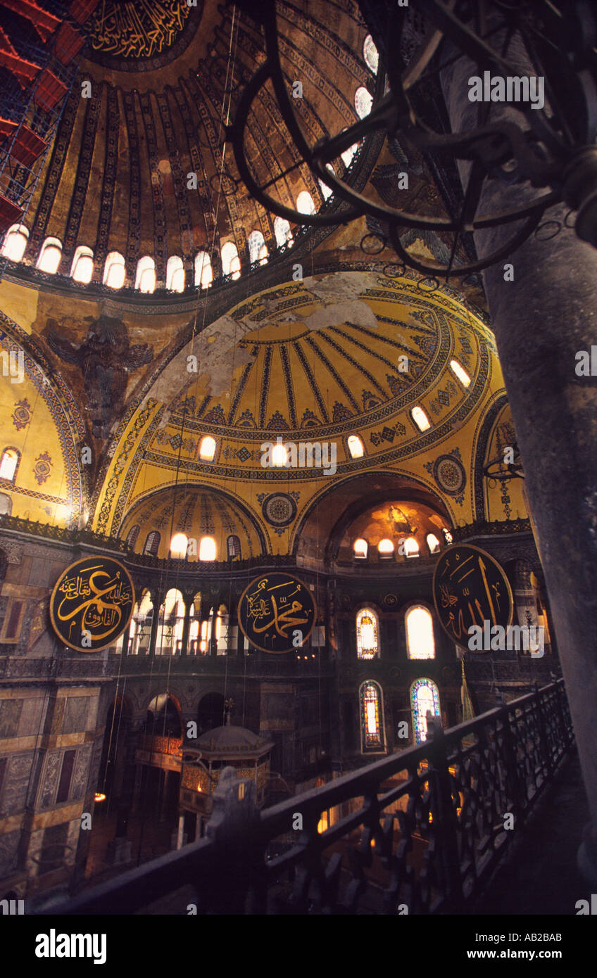 Hagia Sophia Aya Sofya wurde 537 vom byzantinischen Kaiser Justinian in Istanbul eingeweiht Stockfoto