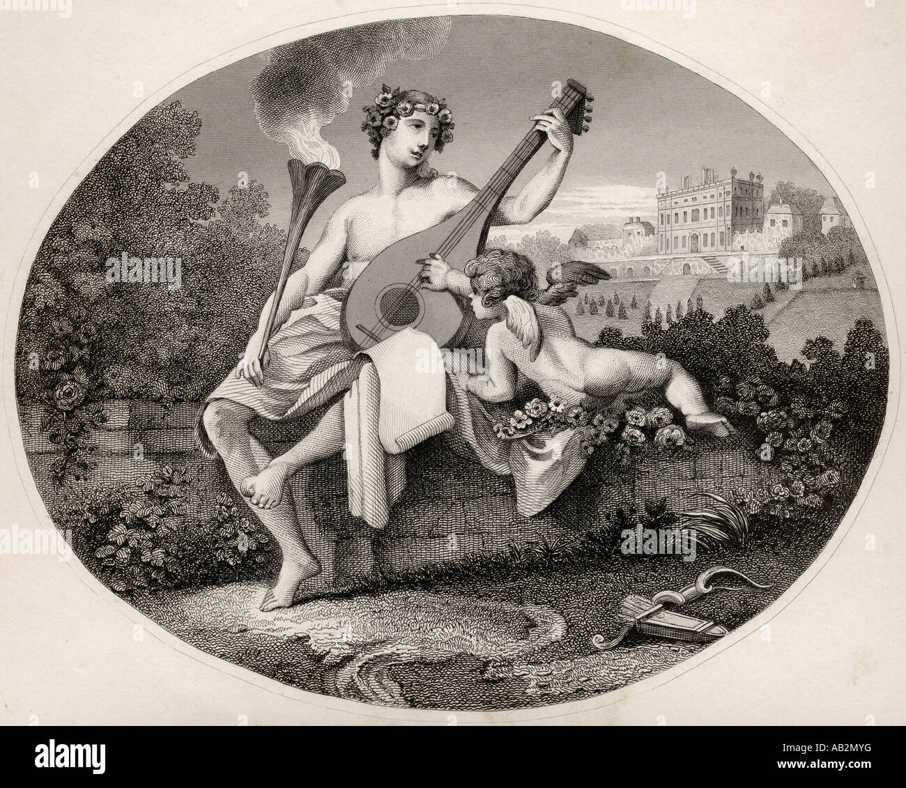 Hymen und Amor. Aus dem Originalbild von Hogarth Stockfoto