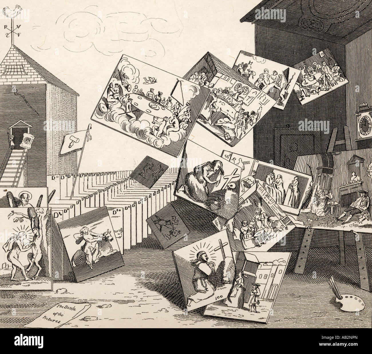 Die Schlacht der Bilder Stockfoto