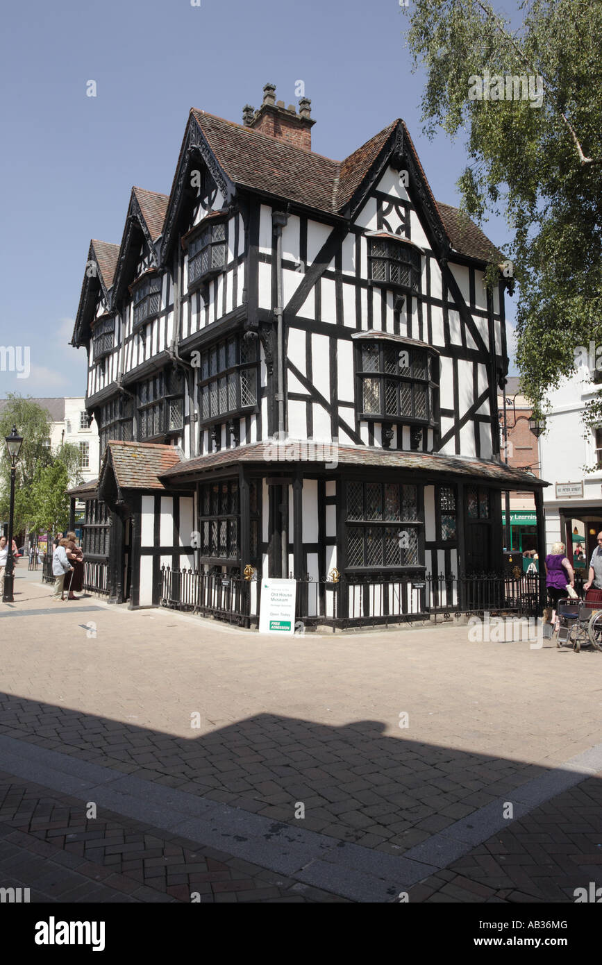 Schwarz / weiß Haus Old House Museum, Hereford Stockfoto