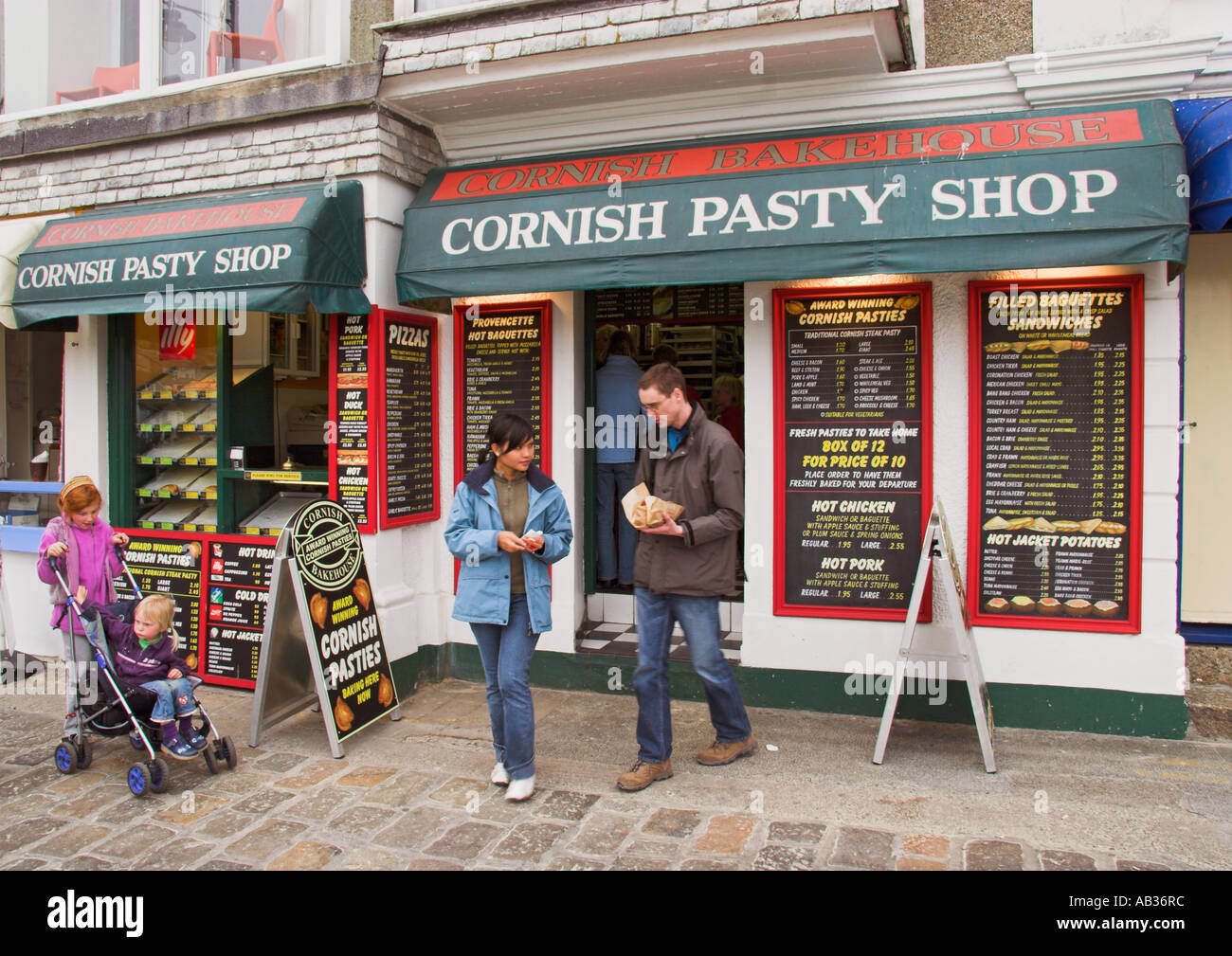 Cornish Pasty Shop Wharf Road St Ives Cornwall England Stockfoto