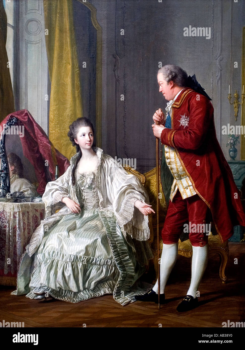 Louis Michel van Loo Marquis Marquis de Marigny und seine Frau-1769 Stockfoto