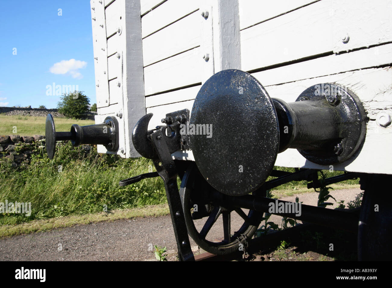 Eisenbahnwaggon, Middletop top, Derbyshire, England, UK Stockfoto