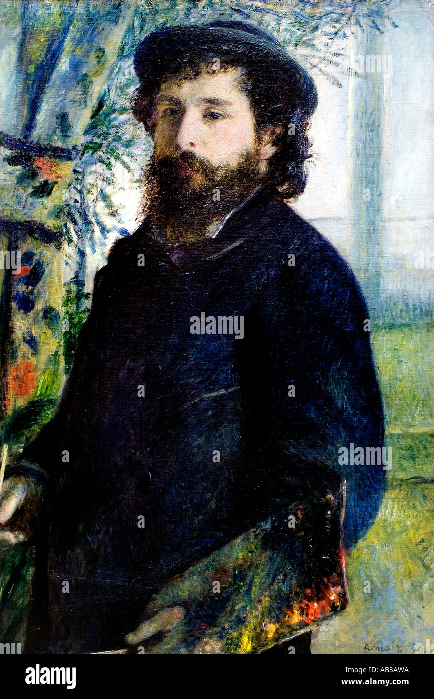 Porträt von Claude Monet, 1875 von Pierre Auguste Renoir 1841-1919 Französisch impressionistischen Frankreich Stockfoto