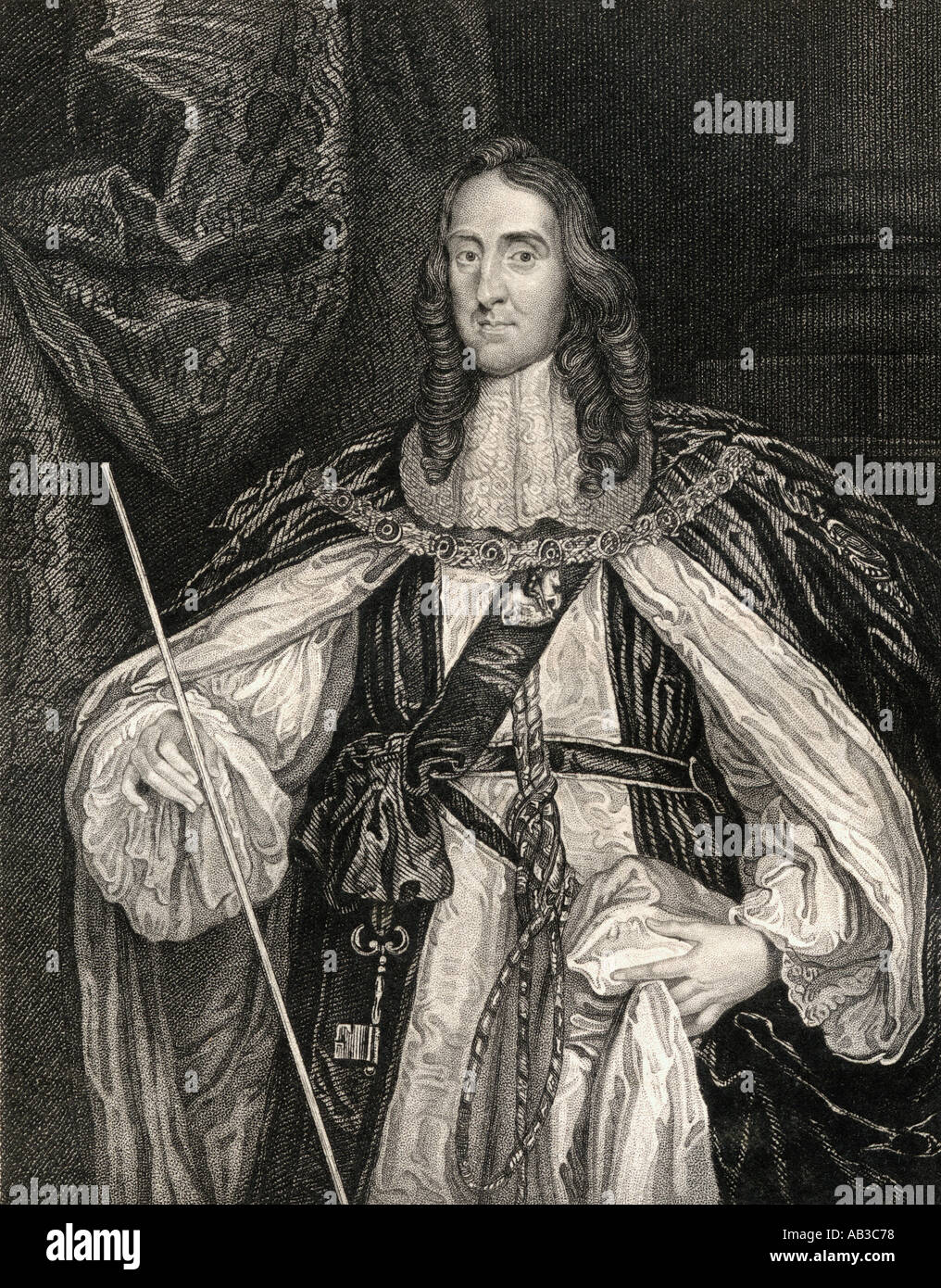 Edward Montagu, 2. Earl von Manchester, Viscount Montgomery, 1602 - 1671 Parlamentarischer allgemein in Englischer Bürgerkrieg. Stockfoto