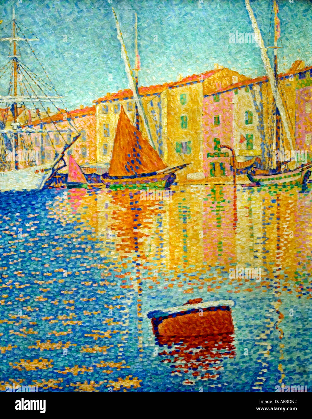 Paul Signac 1863-1935 Frankreich Französisch die rote Boje. 1895. Stockfoto
