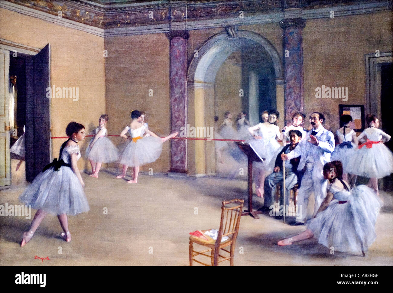 Edgar Degas 1834-1917 Frankreich französische Ballett Generalprobe am Set. 1874. Stockfoto