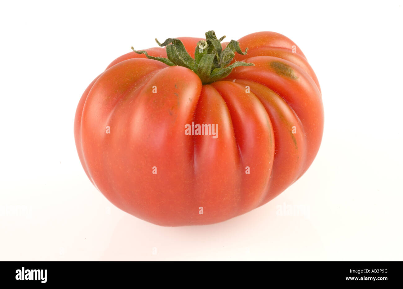 Gerippte italienische Urtomaten Stockfoto