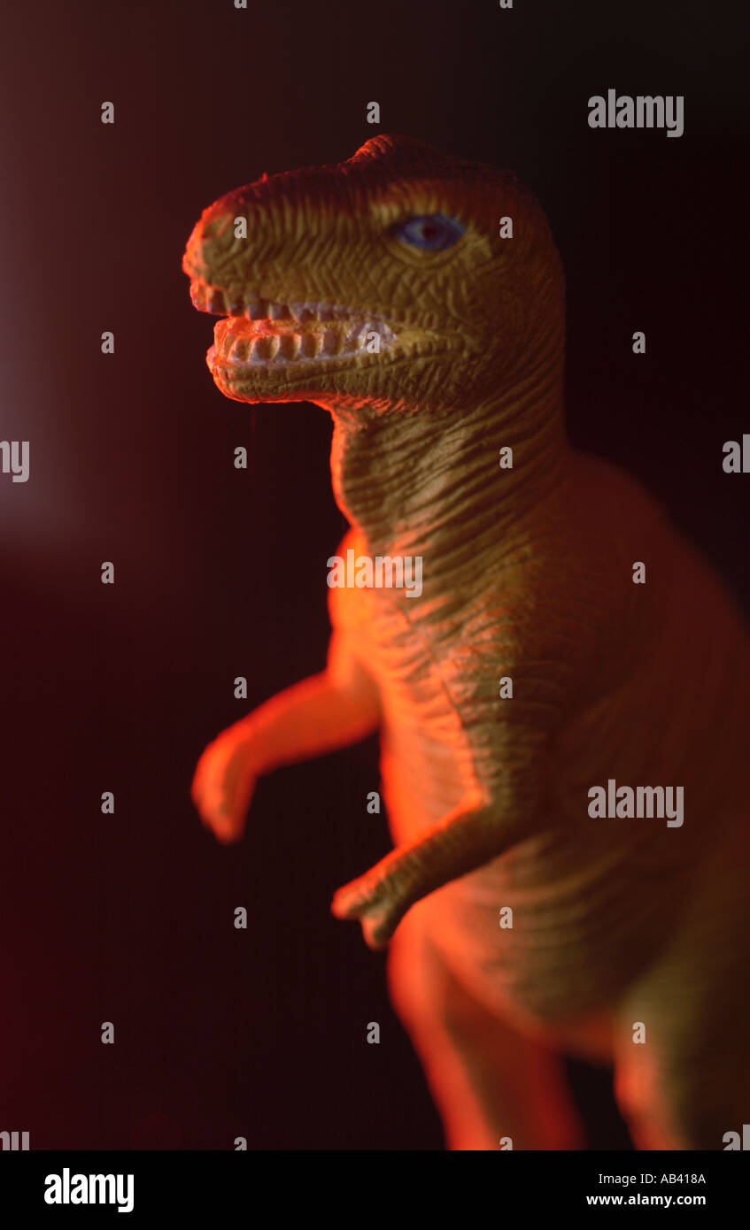 Tyrannosaurus Rex Spielzeug Kunststoff Dinosaurier Stockfoto