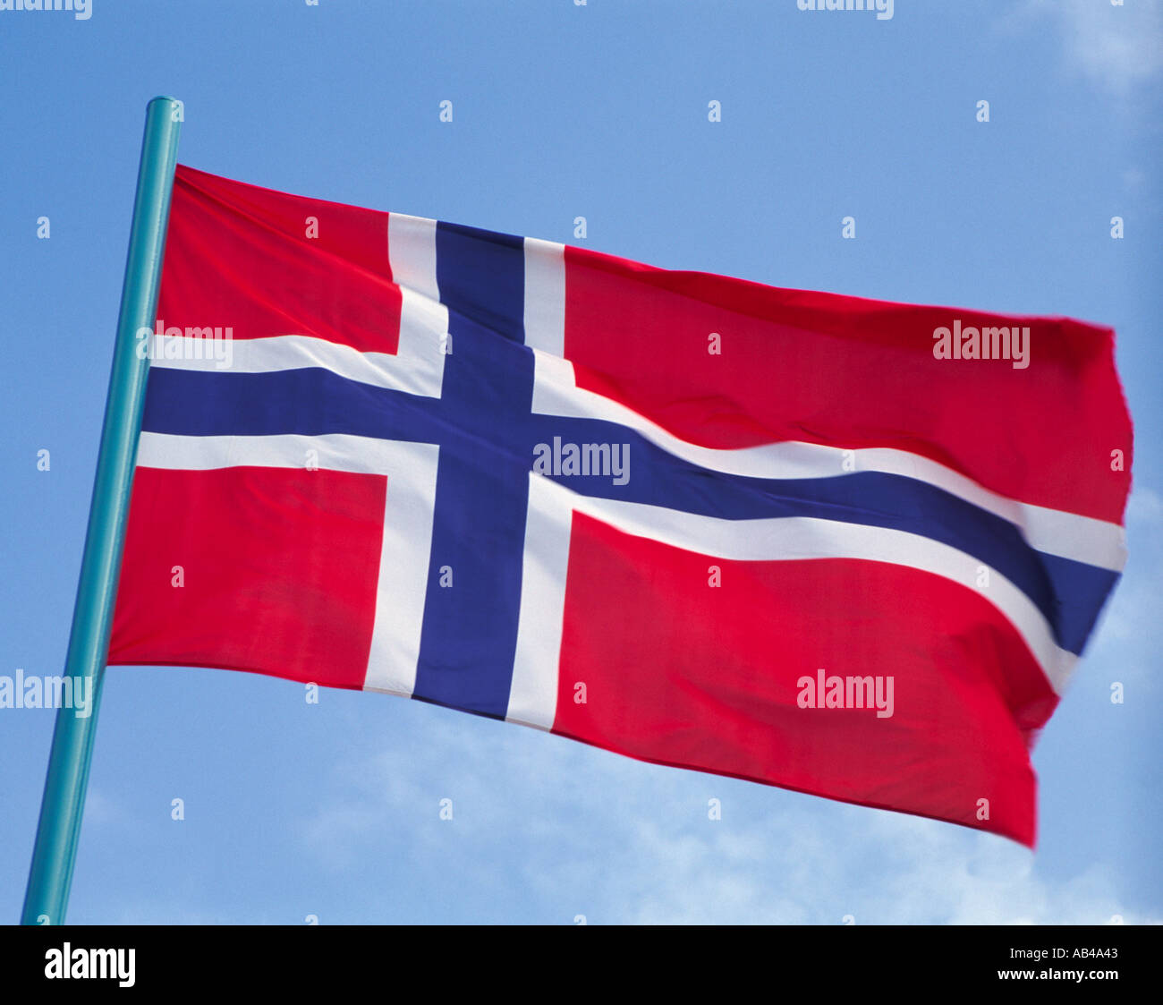 Norwegische Flagge Stockfoto