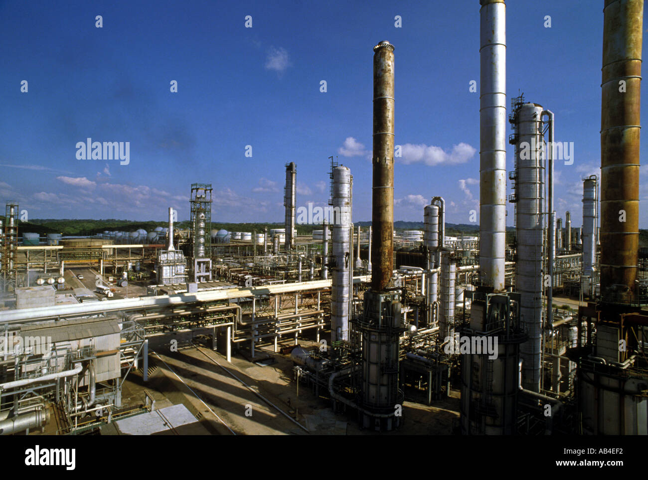 Öl-Raffinerie des mexikanischen Bundesstaates laufen Ölgesellschaft Pemex in Coatzacoalcos Veracruz Mexiko Stockfoto
