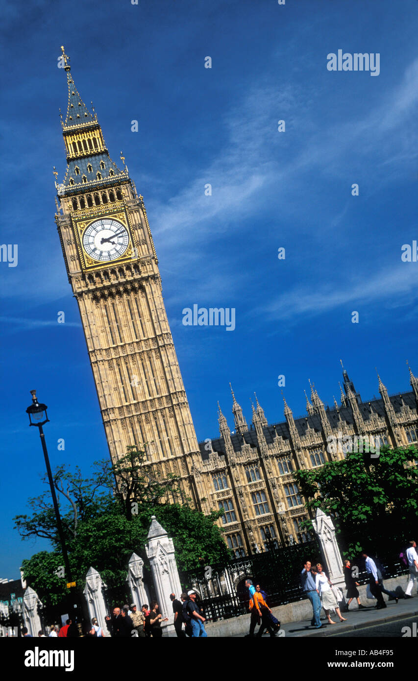 Big Ben London Häuser des Parlaments Westminster England Vereinigtes Königreich Großbritannien GB UK Europe Stockfoto