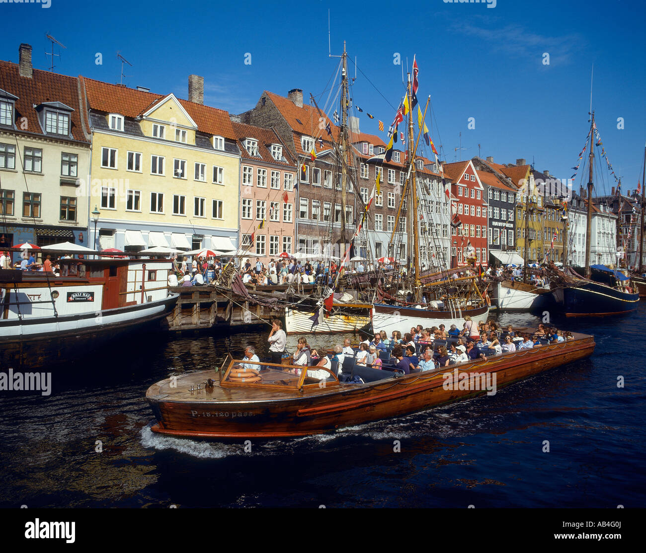 Kopenhagen, Nyhavn Stockfoto