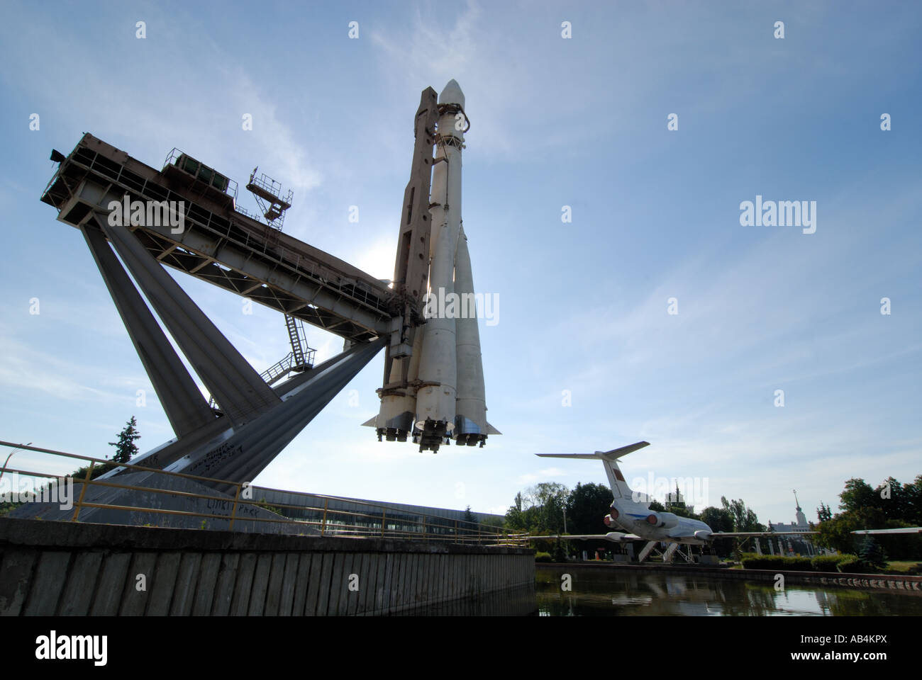 Sowjetische Rakete auf dem Display an VVTs Stockfoto