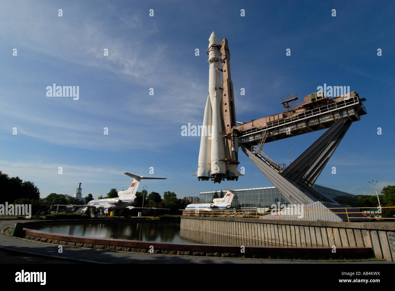 Sowjetische Rakete auf dem Display an VVTs Stockfoto