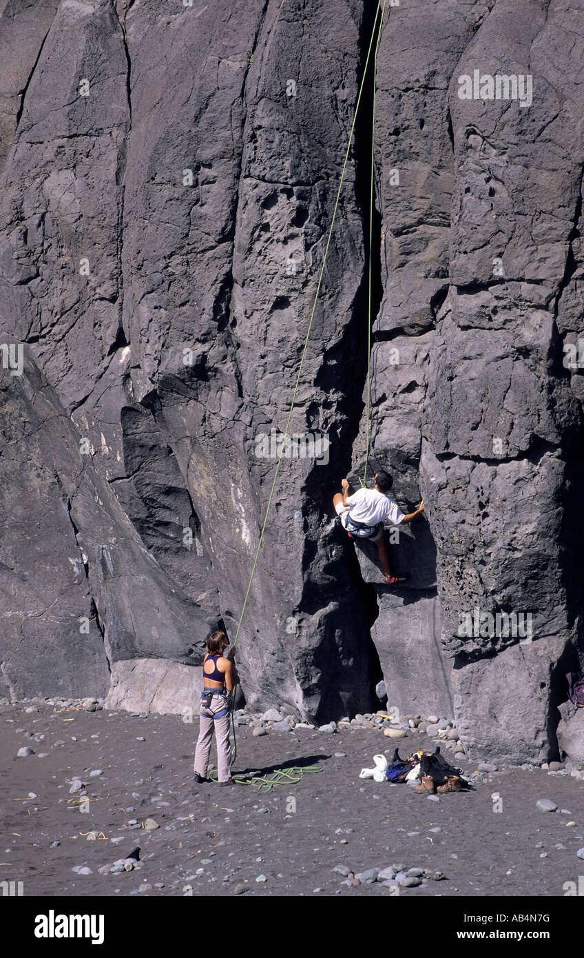 Bergsteigen und Klettern Stockfoto