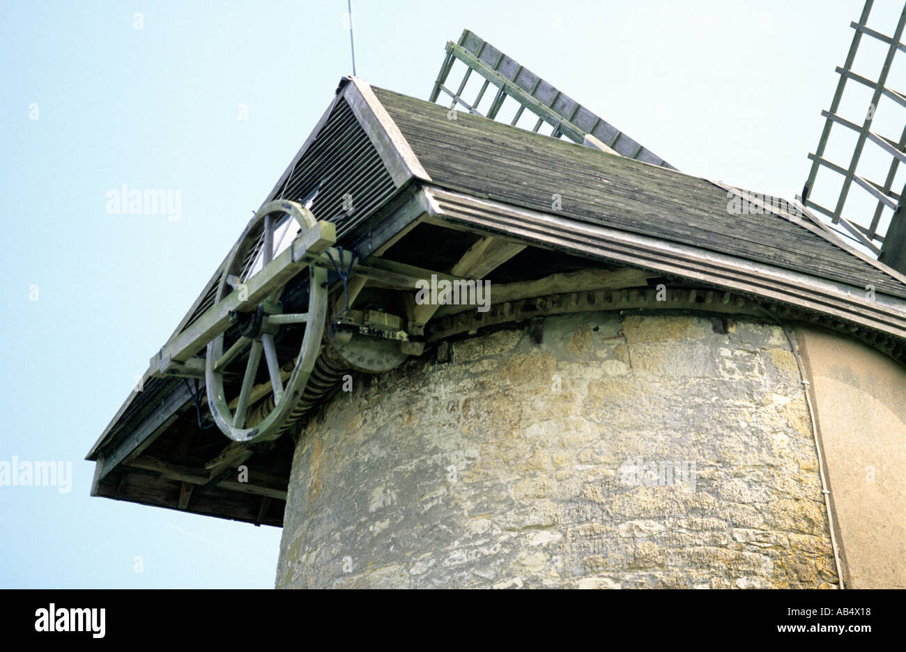 Detail der Bembridge Windmühle Denkmalschutz ich Windmühle gebaut C 1700 Stockfoto