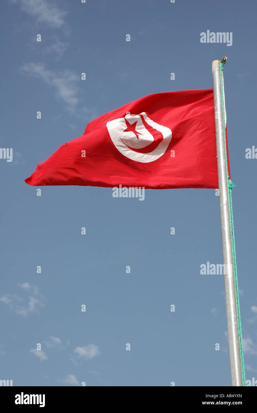 Tunesische Flagge Stockfoto