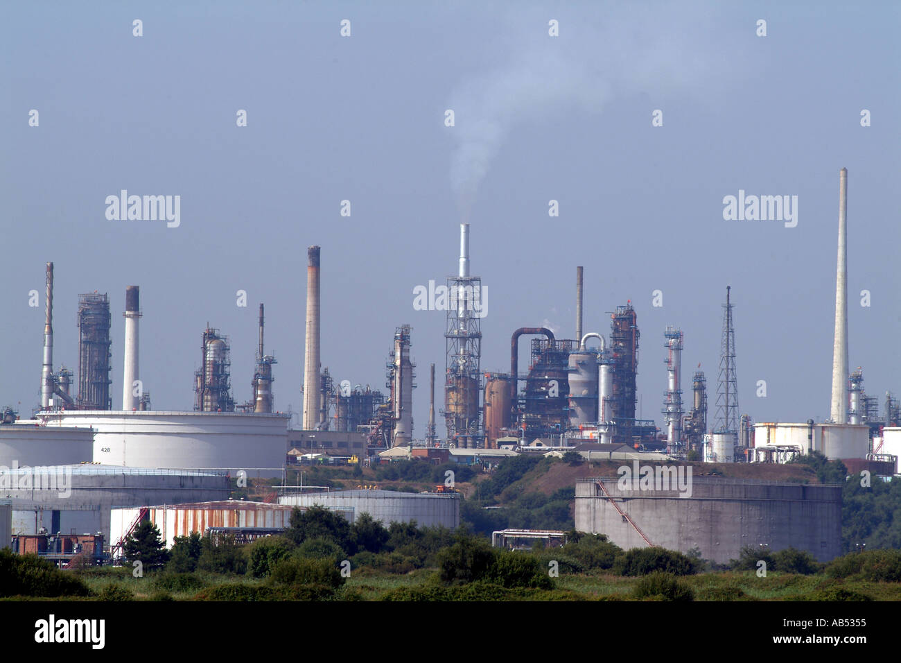 Fawley Marine Terminal auf Southampton Wasser Hampshire England Stockfoto