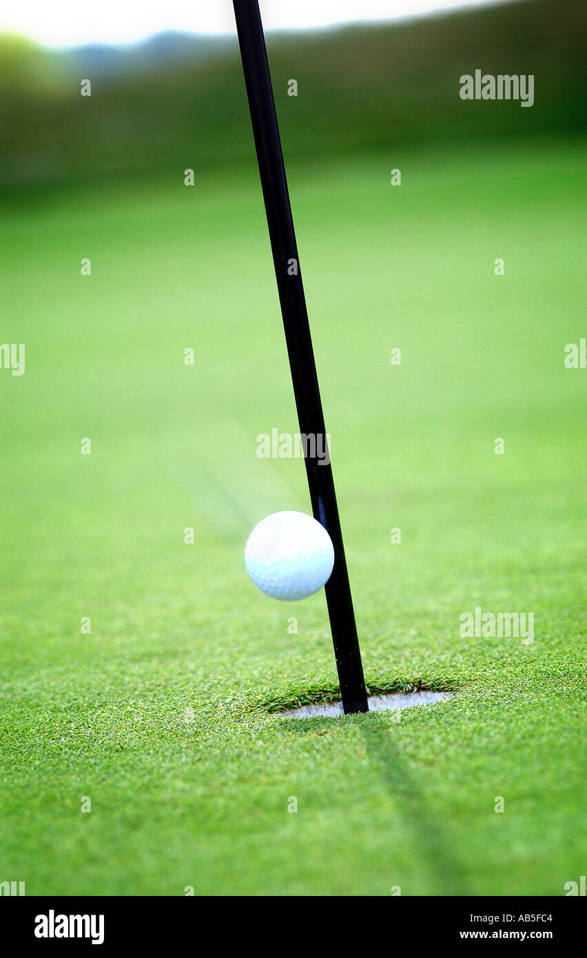 Hole in One Stockfoto
