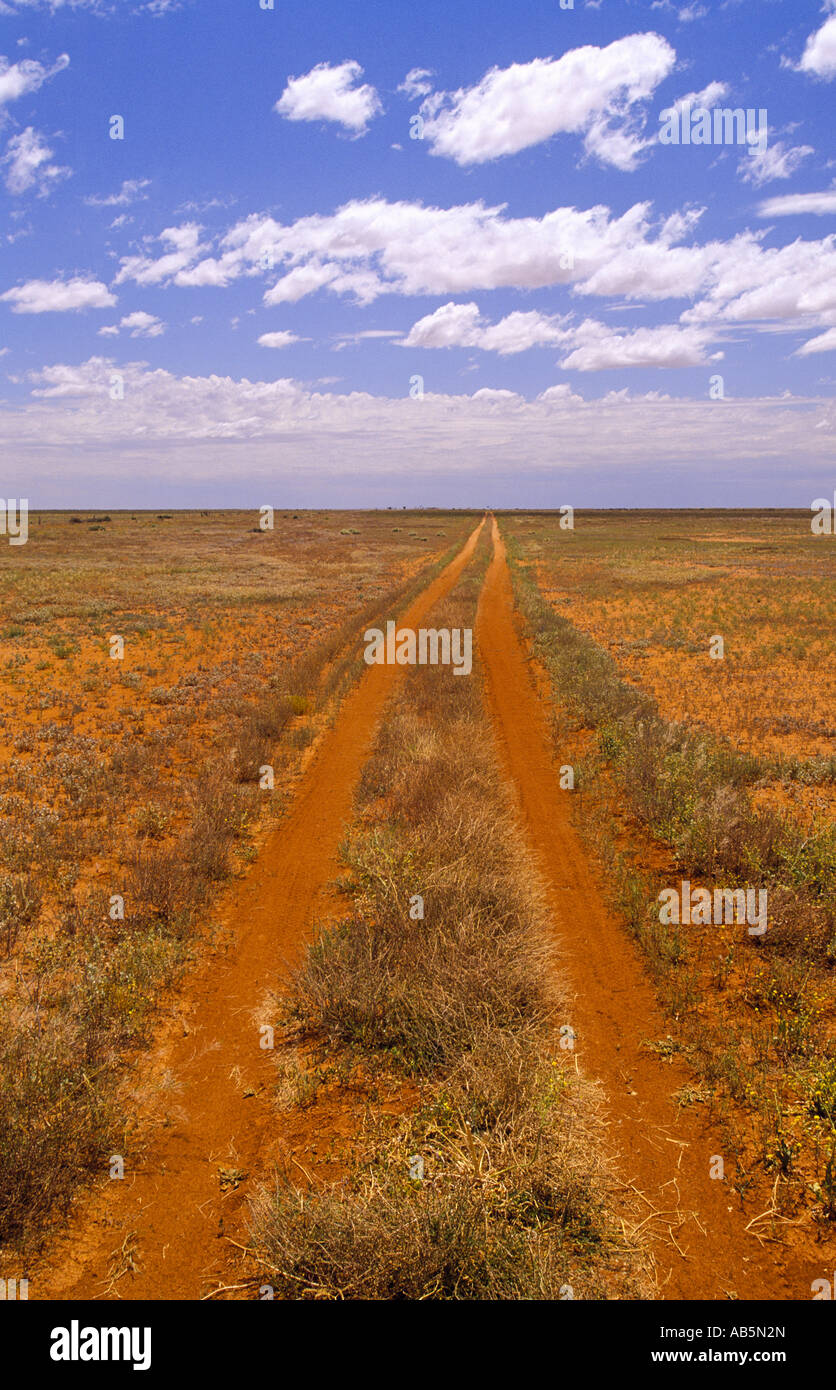 Bahnhof verfolgen, Outback Australien, vertikale, Stockfoto