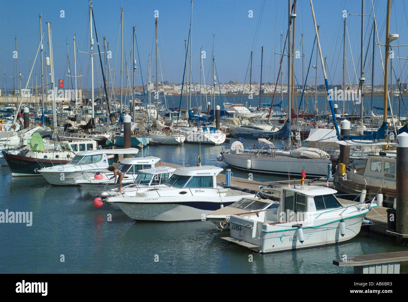 Portugal der Ostalgarve, Vila Real de Santo Antonio marina Stockfoto