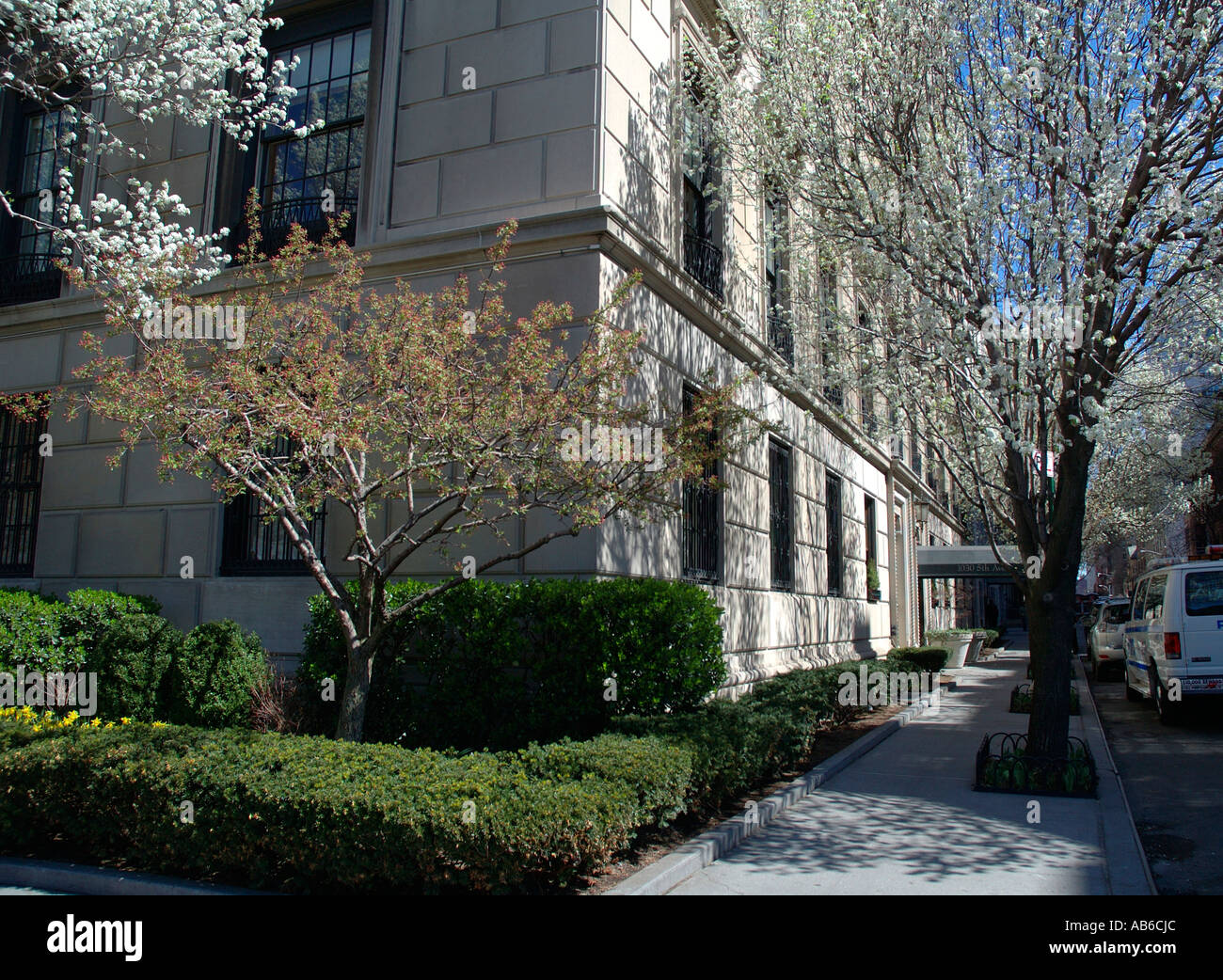Uptown Manhattan Fifth Avenue Mehrfamilienhaus. Stockfoto