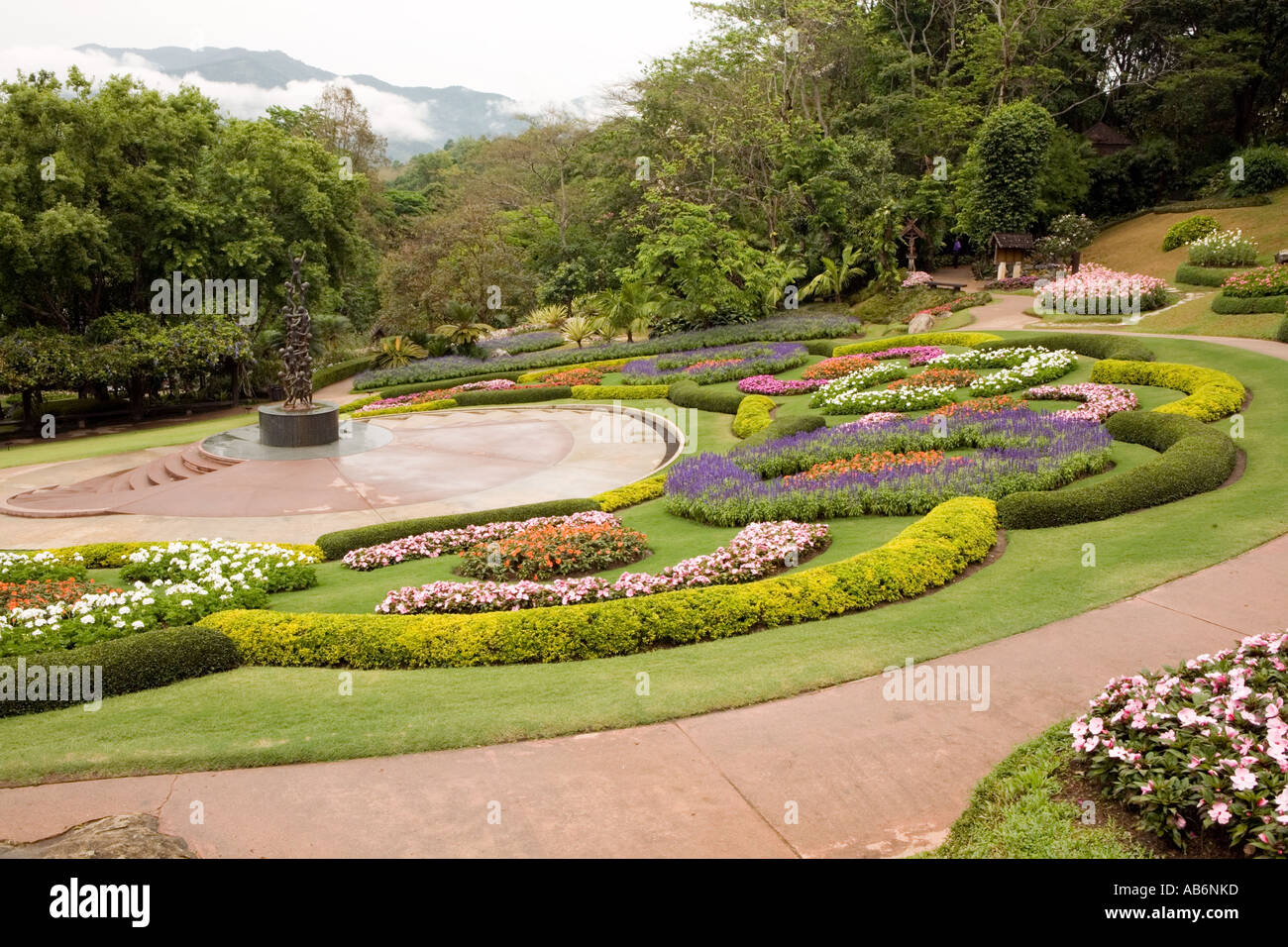 Mae Fa Luang Garten am Doi Tung Stockfoto