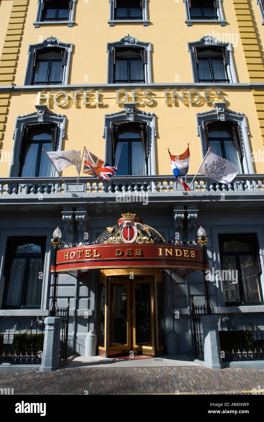 Berühmte Hotel des Indes im zentralen Stadtteil von den Haag Niederlande Stockfoto