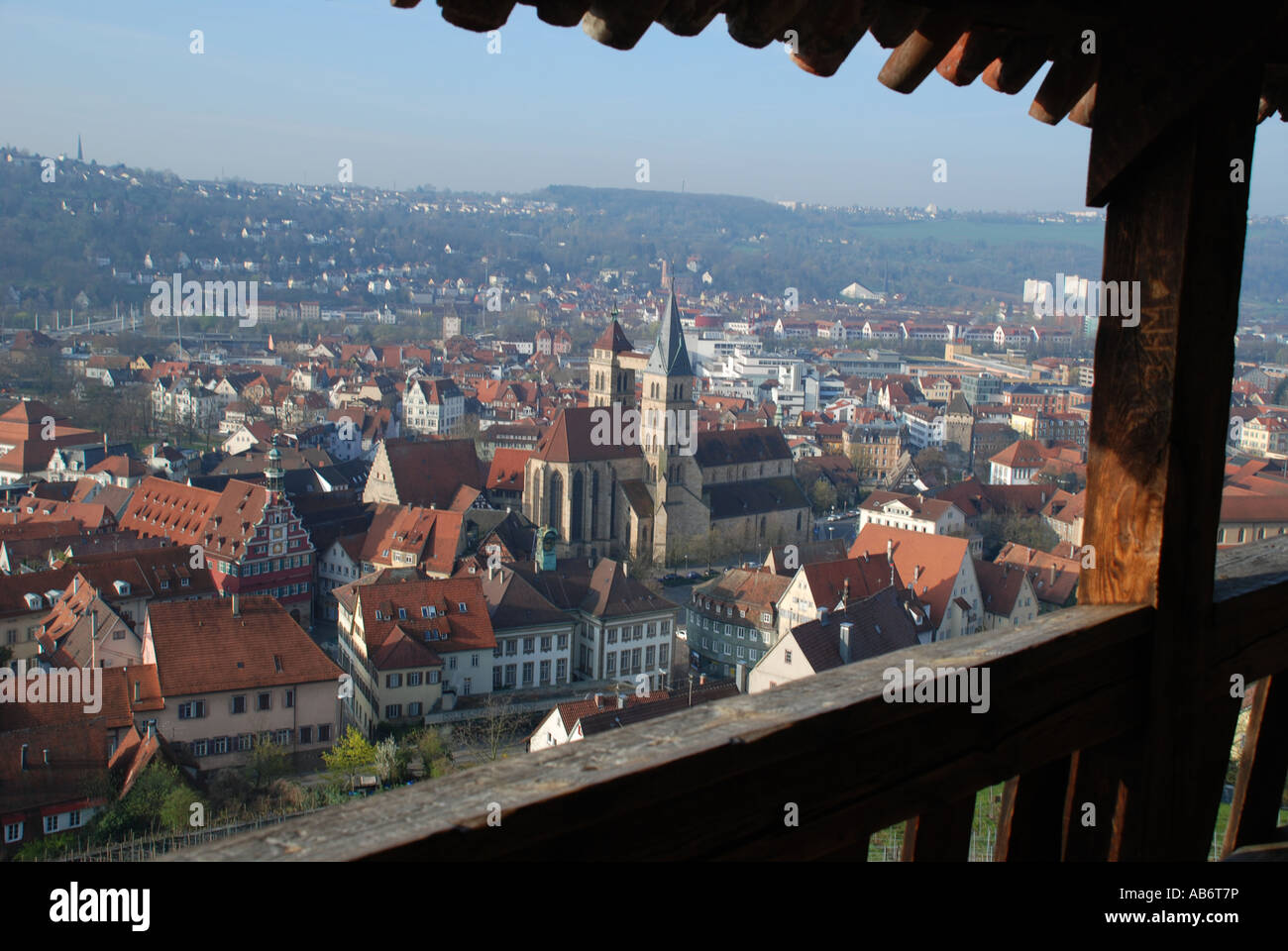 Blick über die Stadt von der Burg Esslingen am Neckar Stuttgart Deutschland Stockfoto