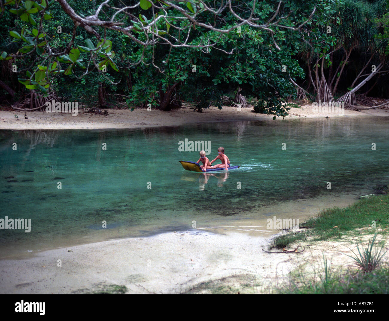 Franzose s Creek Jamaika Filmkulisse verwendet für Lord of the Flies Stockfoto