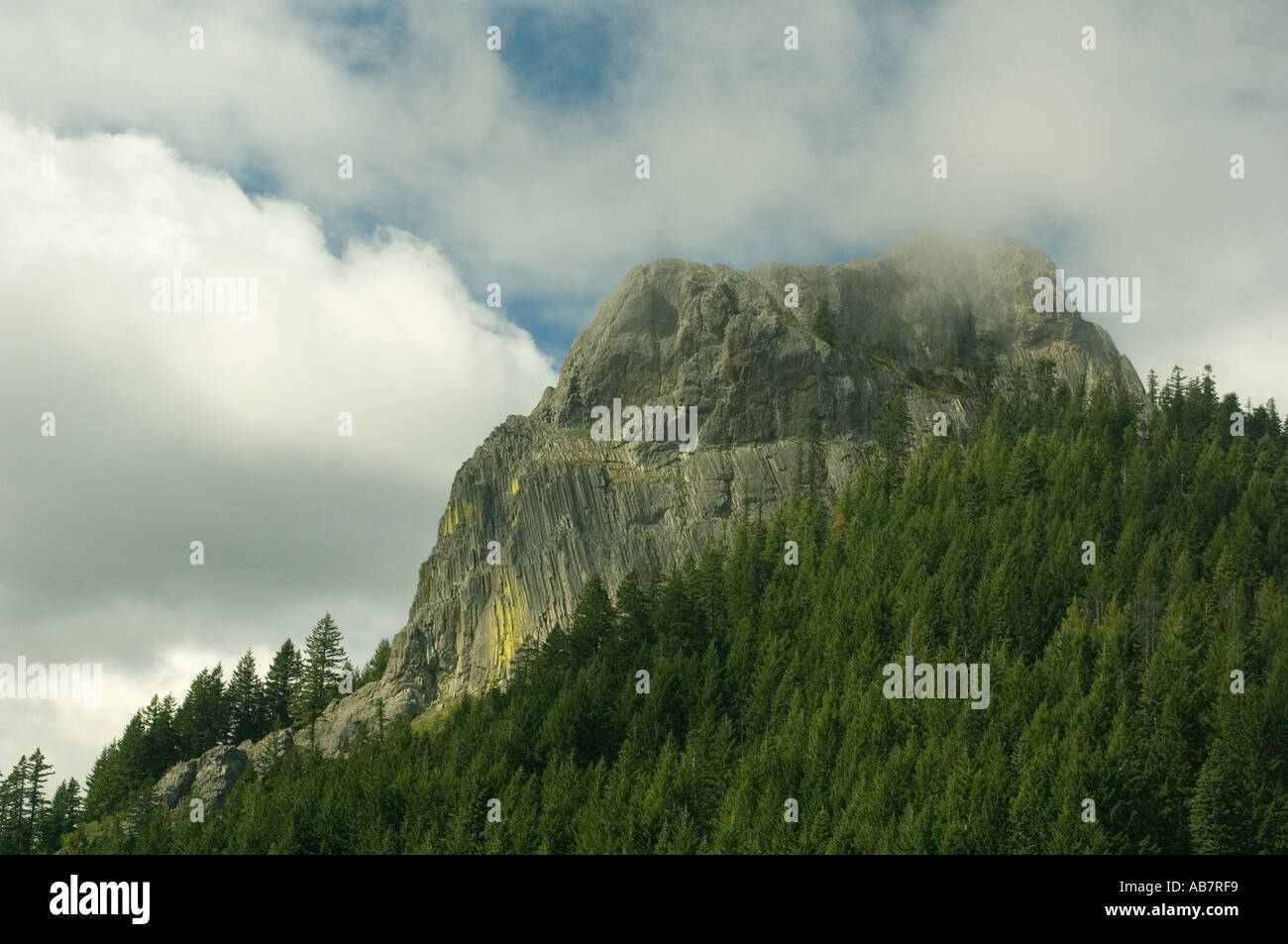USA-OREGON, Pilot Rock, 5908 hohe alte vulkanische Stecker, CASCADE-SISKIYOU NATIONAL MONUMENT Stockfoto
