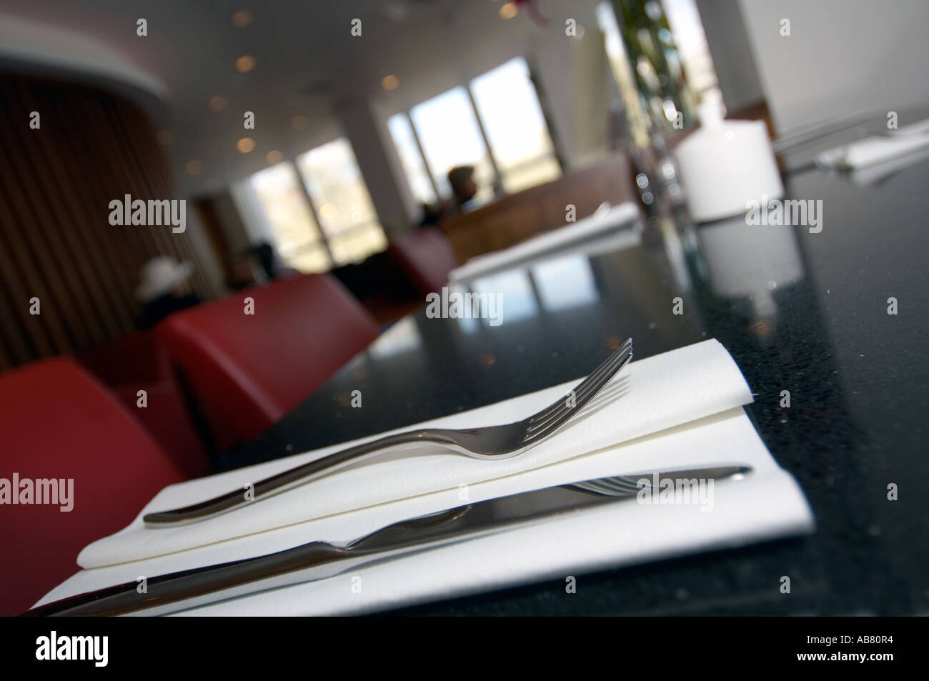 Gedeck in einem restaurant Stockfoto