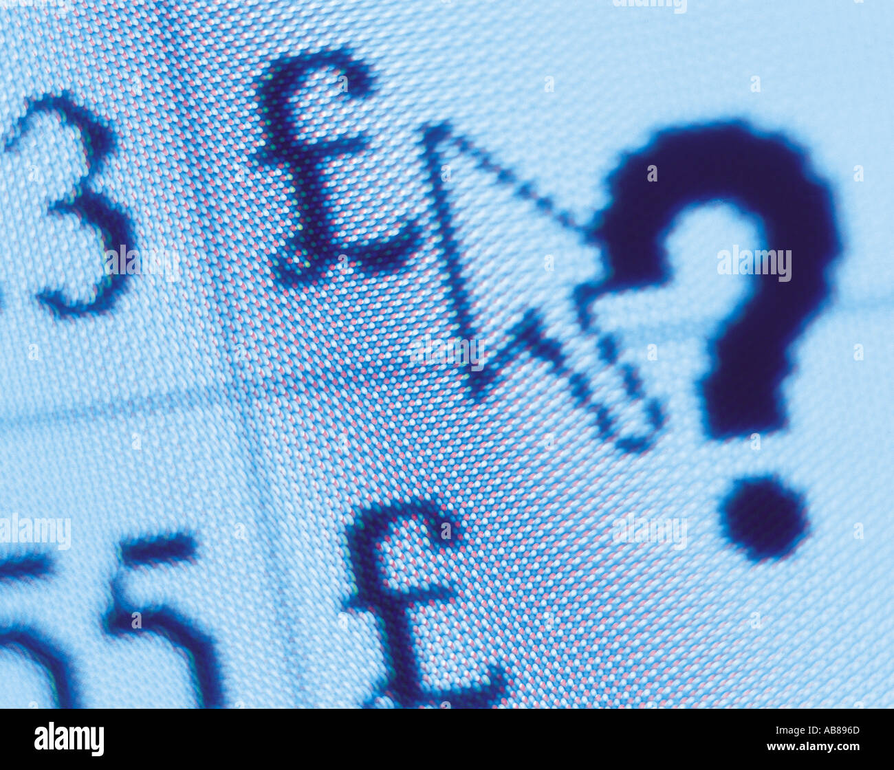 Pfund melden Sie auf einem Computer-monitor Stockfoto